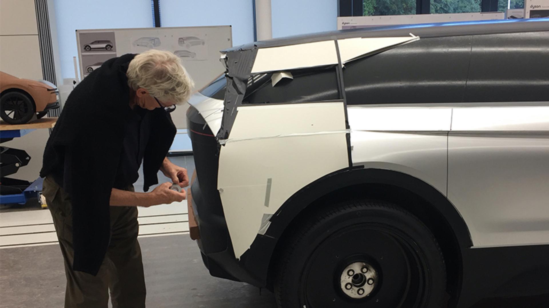 James Dyson working hands-on with the car project