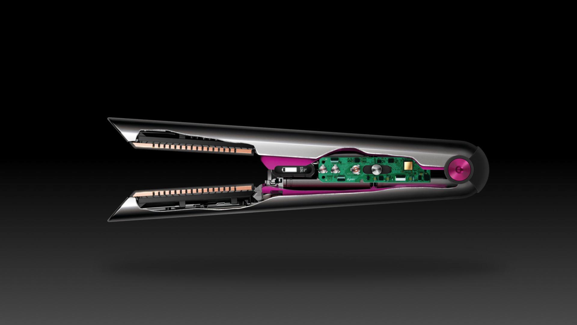 Side view of the Dyson Corrale™ hair straightener.