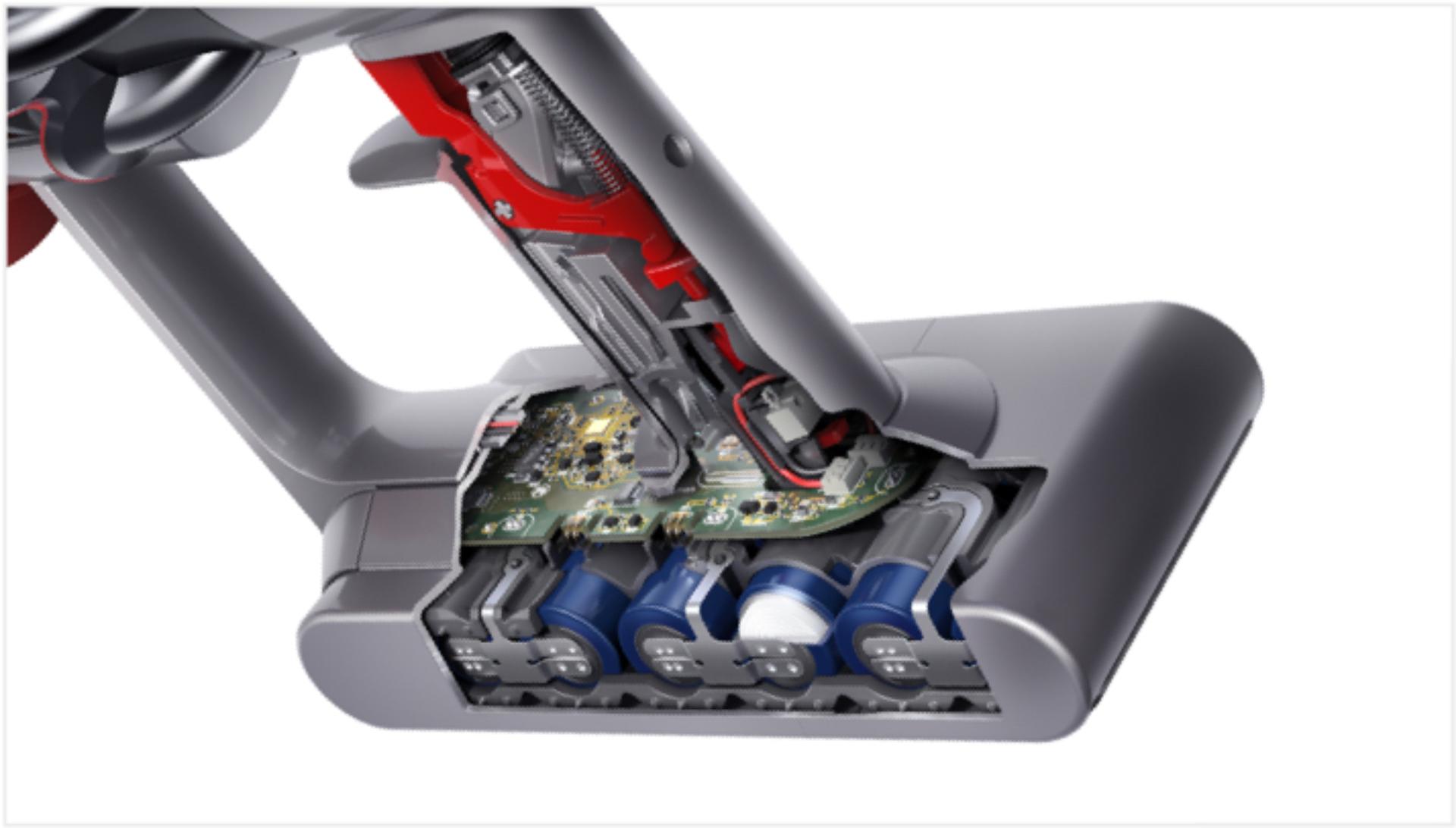 Cutaway of Dyson V11 Outsize vacuum battery pack
