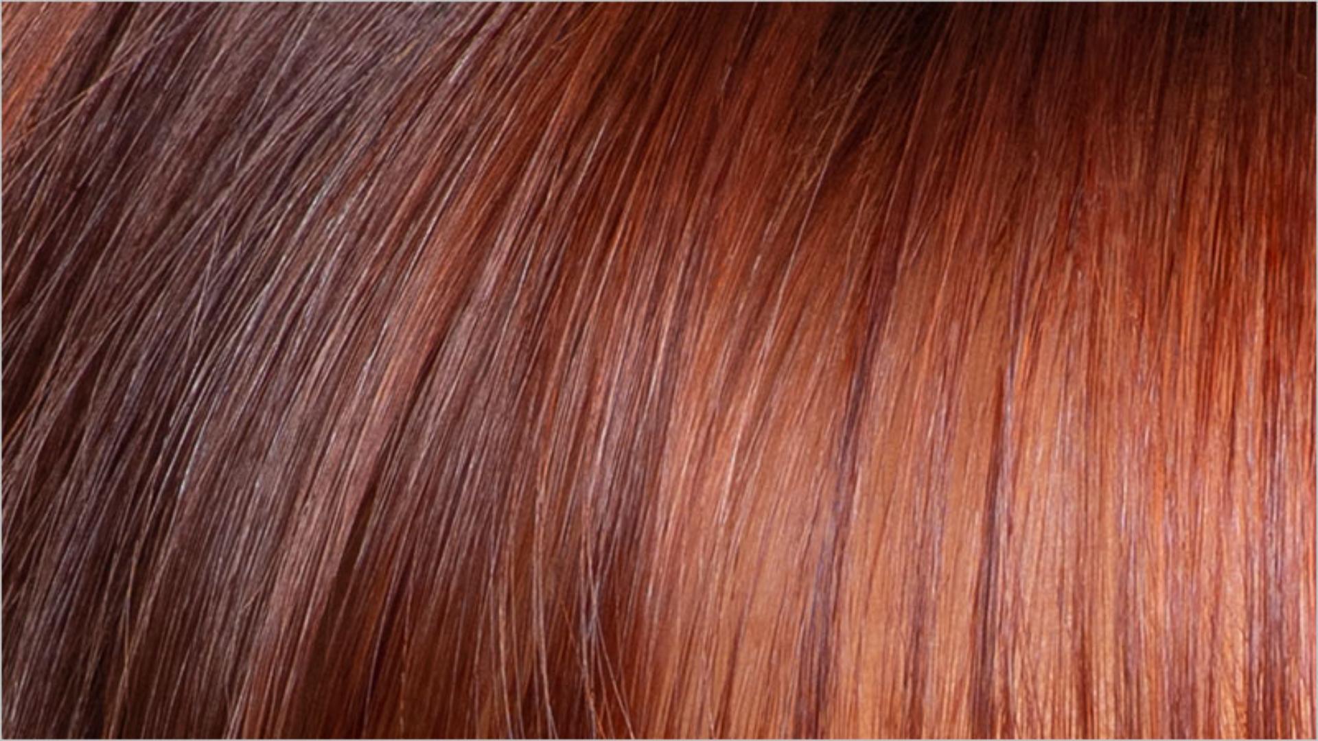 Close-up of coloured hair