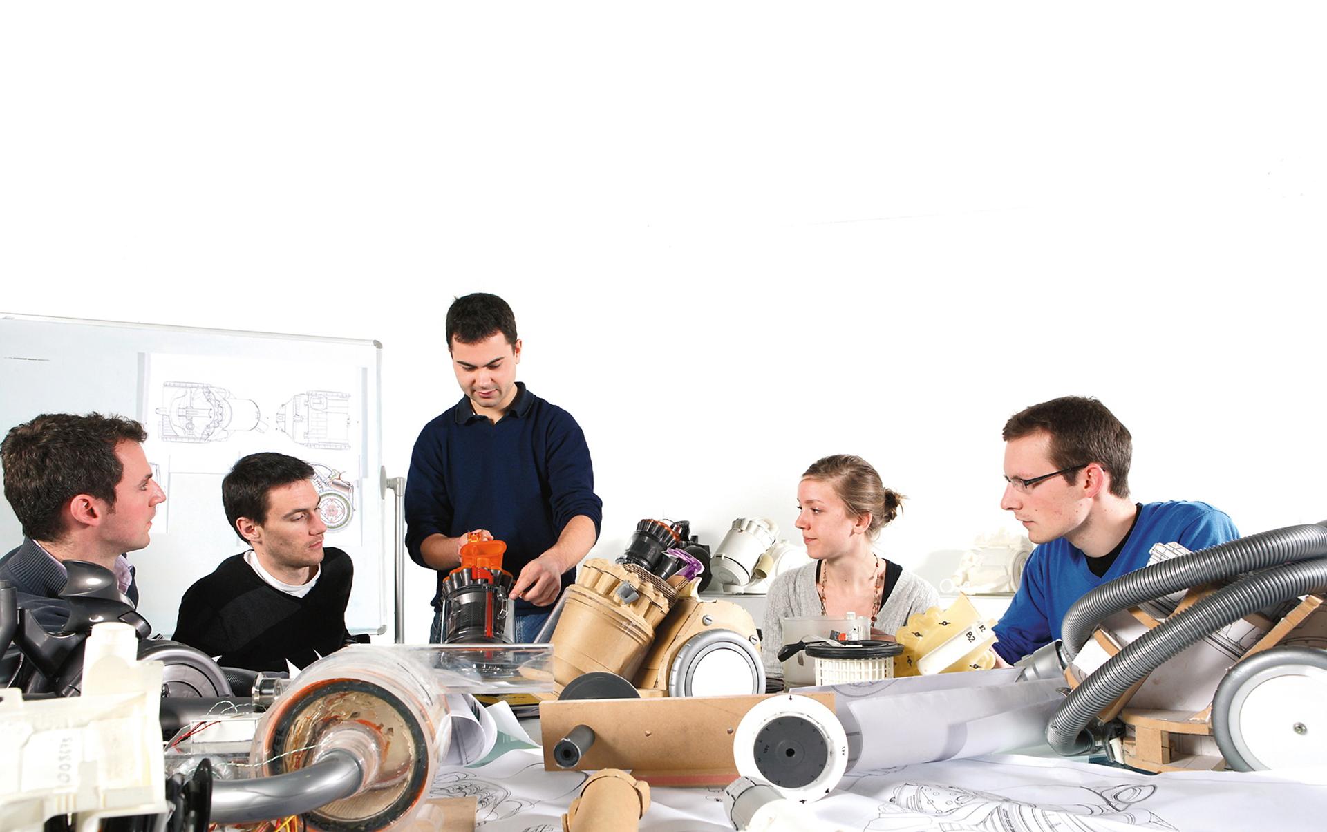 Engineering students with Dyson	