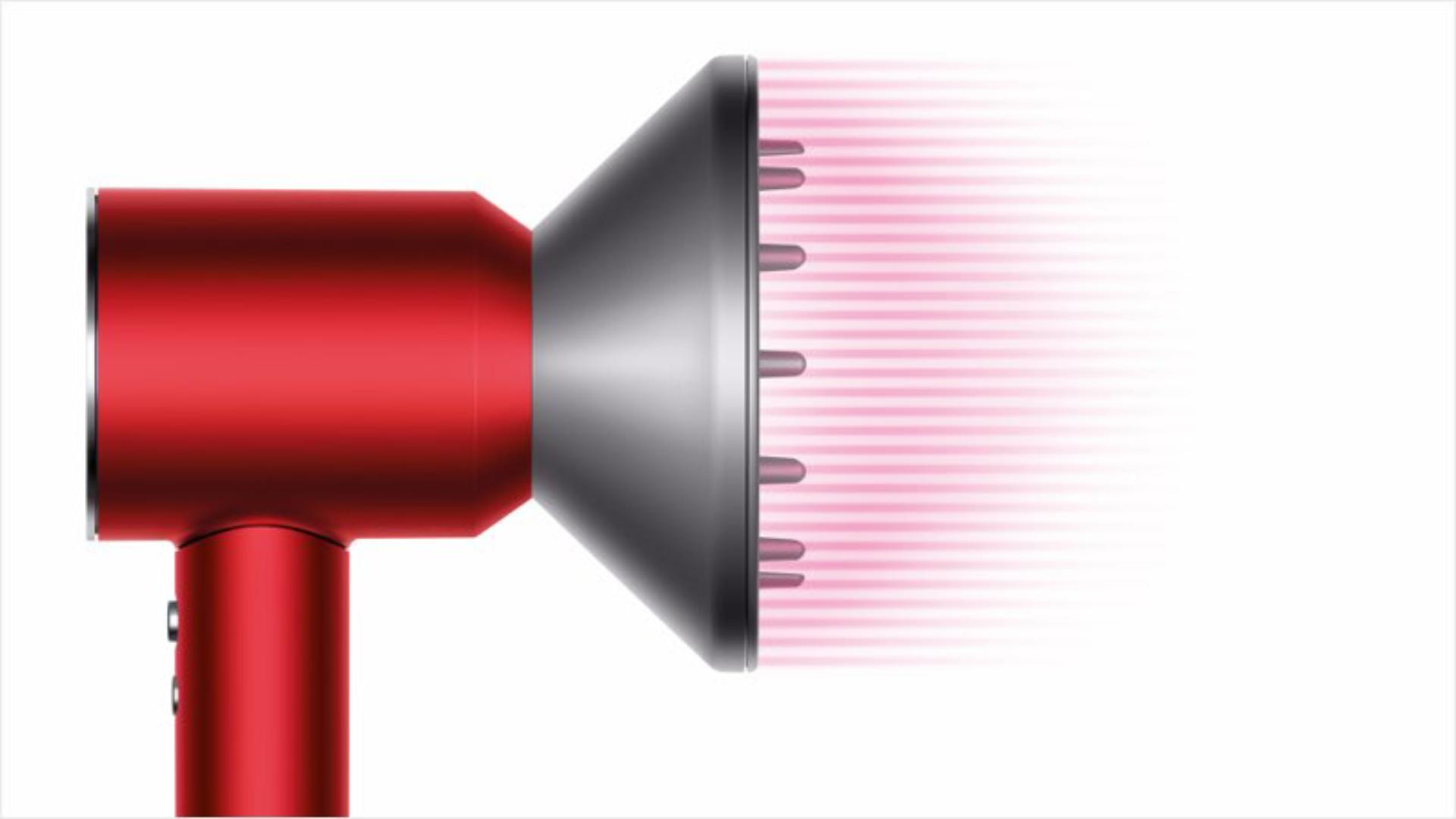 Dyson Supersonic™ hair dryer with re-engineered Diffuser attached