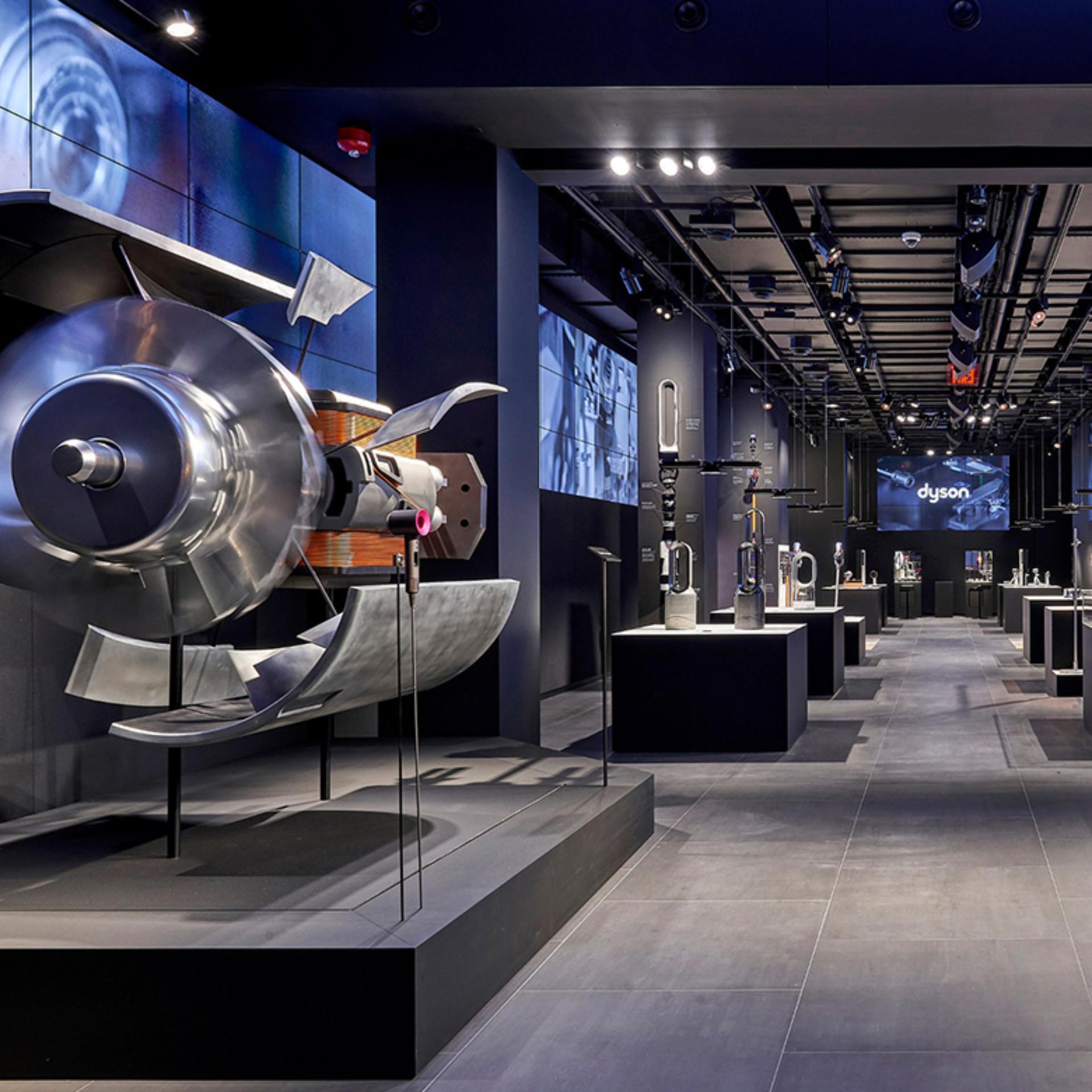 Interior shot of the Dyson Demo Store – New York City