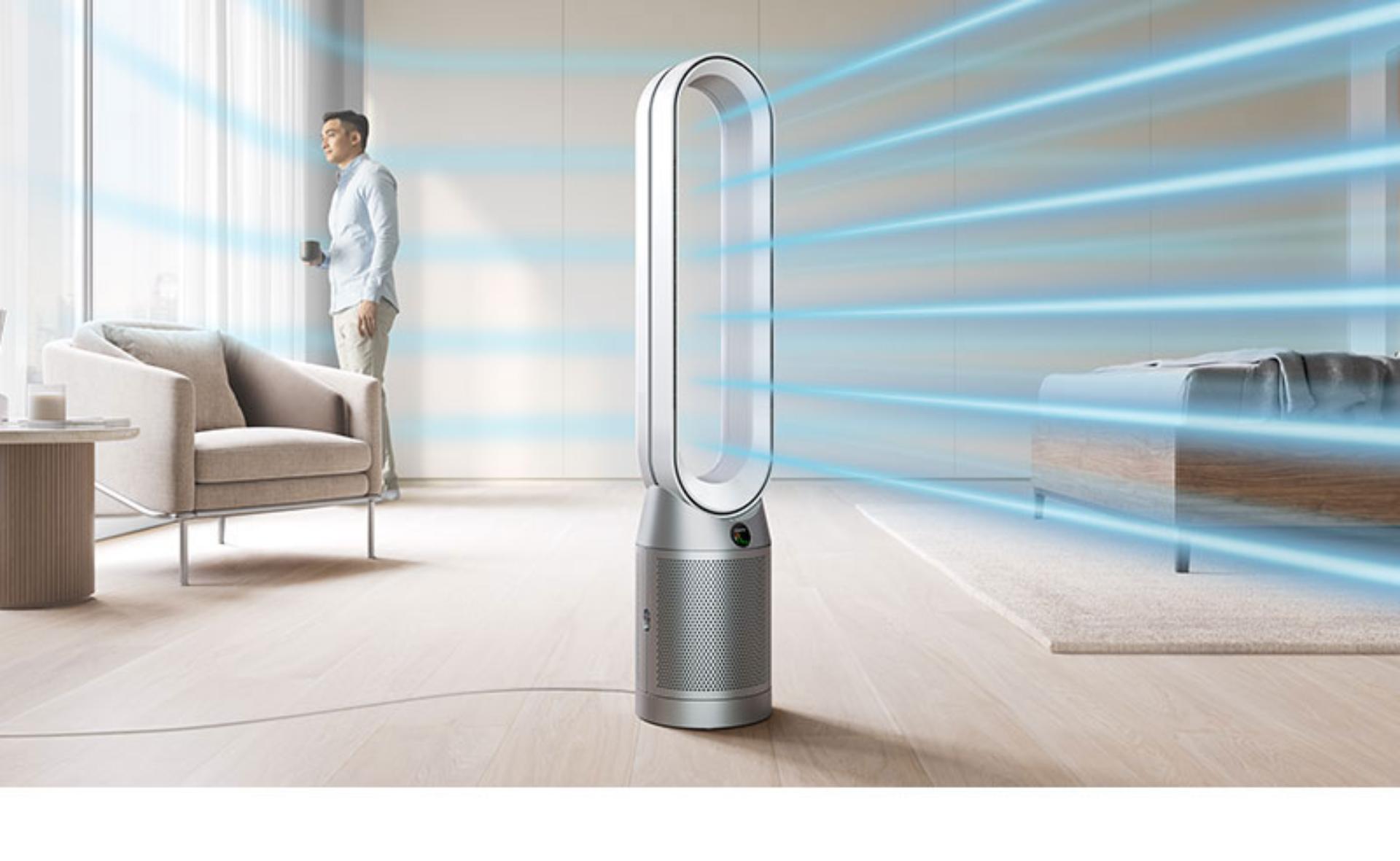 Dyson purifier in a living space
